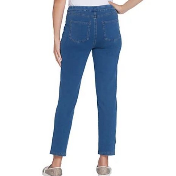 Denim & Co Petite Comfy Denim Ankle Jeans 7807 - Picture 2 of 3